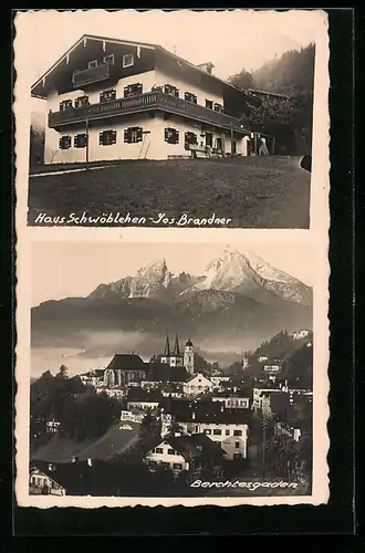 AK Berchtesgaden, Pension Haus Schwöblehen, Teilansicht