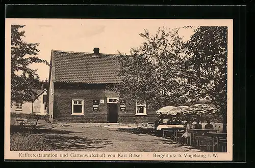 AK Vogelsang i. W., Café & Gartenwirtschaft Bergerholz von Karl Bläser