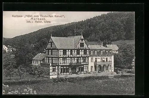 AK Marbach, Kurhaus Hotel zum Deutschen Kaiser
