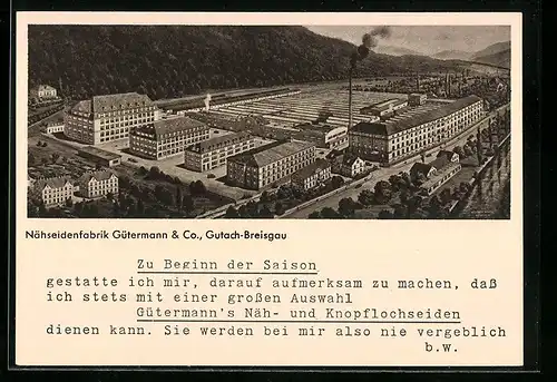 AK Gutach-Breisgau, Nähseidenfabrik Gütermann & Co.