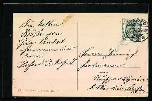 AK Leipzig, Neues Rathaus mit Strassenbahn