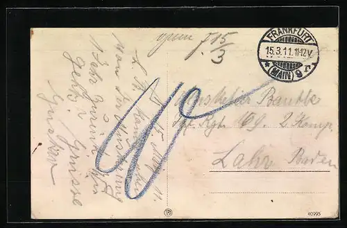 AK Frankfurt a. M., Strassenbahn vor Circus Schumann