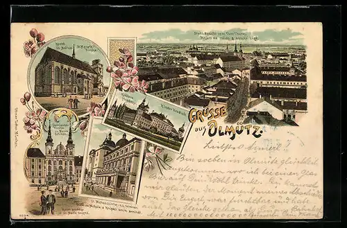AK Olmütz, Kirchen, Kloster Hradisch, Ortsansicht vom Dom-Thurm