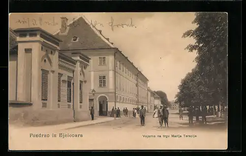 AK Bjelovar, Vojarna na trgu Marije Terezije