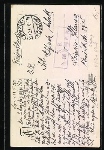 AK Leipzig, Verbindungshaus der Verbindung Franconia, Studentenwappen