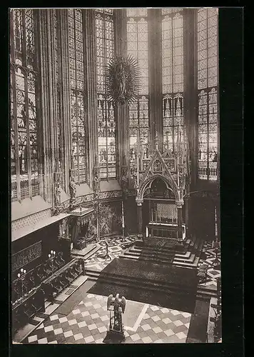 AK Aachen, Kaiser-Dom, Chor, Innenansicht