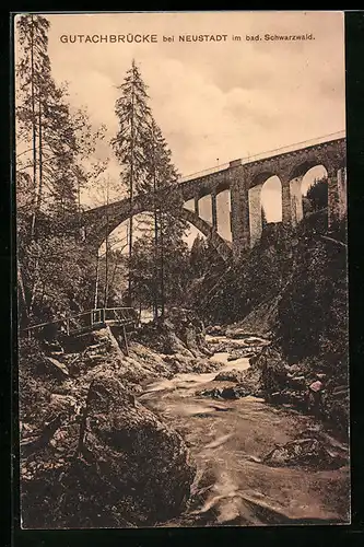 AK Neustadt / Schwarzwald, Gutachbrücke