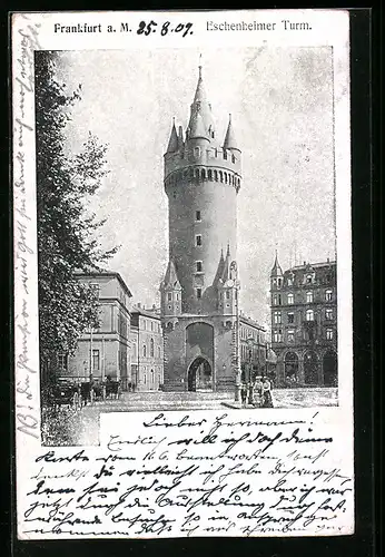 AK Frankfurt a. M., Eschenheimer Turm