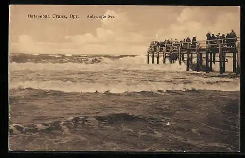 AK Cranz / Ostsee, Aufgeregte See
