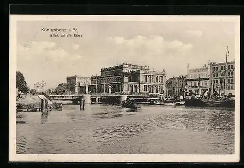 AK Königsberg i. Pr., Blick auf die Börse