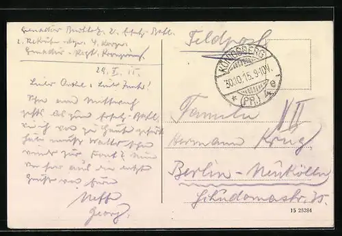 AK Königsberg i. Pr., Blick auf die Börse