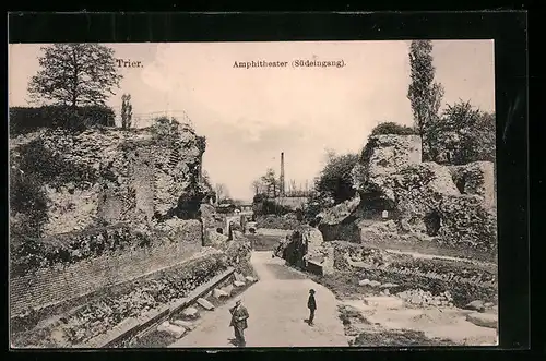 AK Trier, Amphitheater (Südeingang)