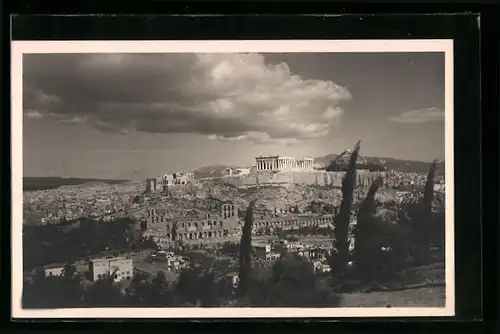 AK Athènes, L`Acropole et ses environs vus de la Colline de Philopappos