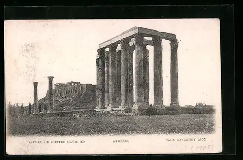 AK Athènes, Temple de Jupiter Olympien