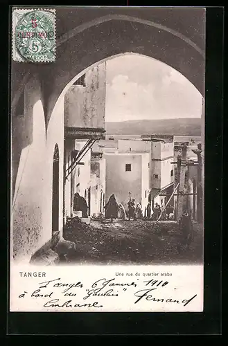 AK Tanger, Une rue du quartier arabe