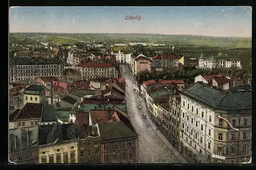 AK Olmütz, Ortsansicht aus der Vogelschau