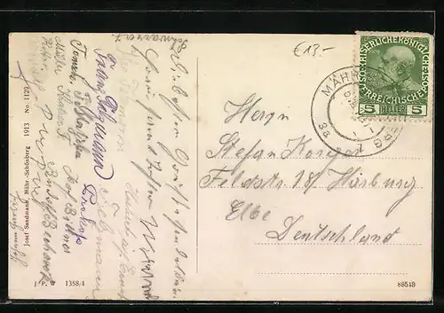 AK Mährisch Schönberg, Bürgerwaldstrasse