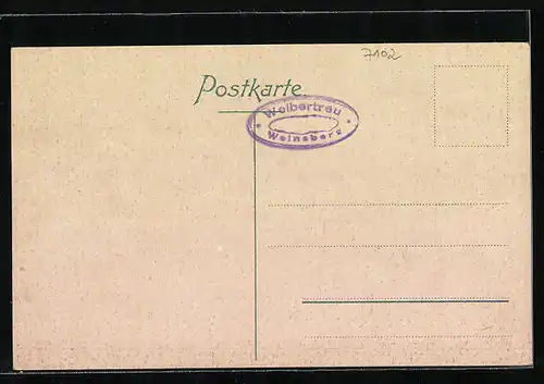 AK Weinsberg, Ortsansicht mit Burgruine Weibertreu