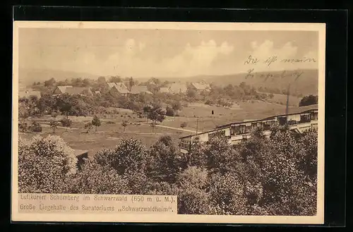 AK Schömberg / Schwarzwald, Ortsansicht aus der Vogelschau