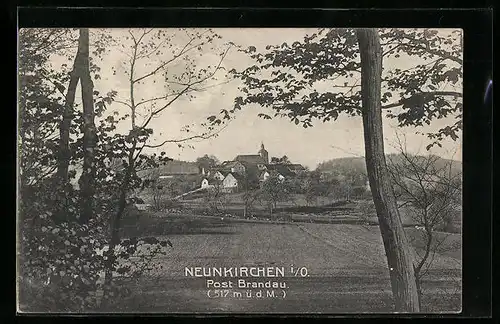 AK Neunkirchen i. O., Ortsansicht mit Kirche