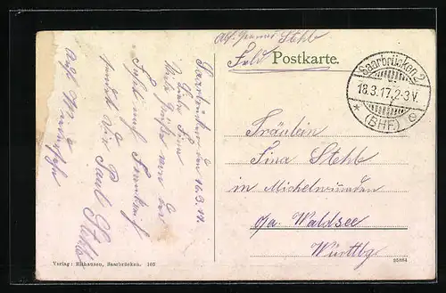 AK Saarbrücken, St. Arnual aus der Vogelschau