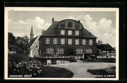 AK Büsum, Rathaus und Kirche