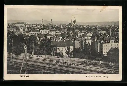 AK Zittau, Blick vom Kummersberg