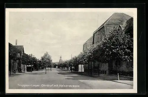 AK Ohrdruf, Truppenlager mit Kaiserstrasse