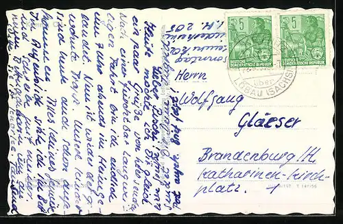 AK Kemnitz / O.-L., Ortspartie mit Kirche