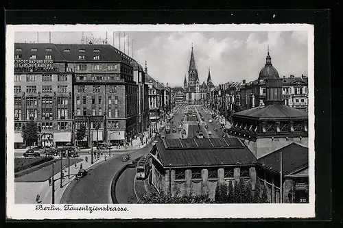 AK Berlin-Charlottenburg, Blick in die Tauentzienstrasse