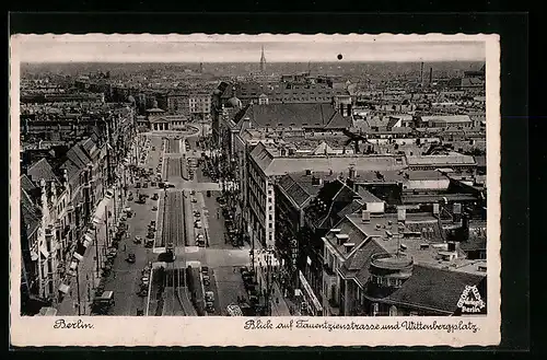 AK Berlin-Charlottenburg, Blick auf die Tauentzienstrasse und den Württenbergplatz