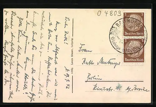 AK Bad Kösen, Generalansicht der Stadt, Blick zur Kirche