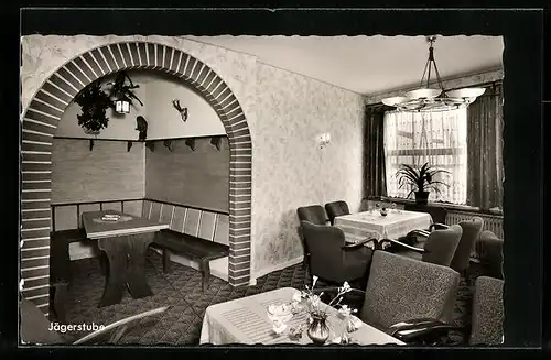 AK Burglahr a. d. Wied, Jägerstube im Hotel Burghof