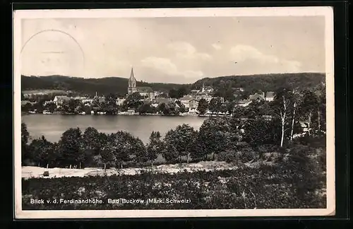AK Buckow i. Märk. Schweiz, Generalansicht v. d. Ferdinandshöhe aus
