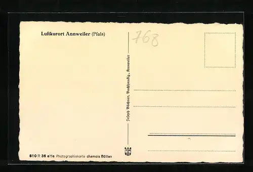 AK Annweiler i. Pfalz, Partie am Ludwigshafener Erholungsheim