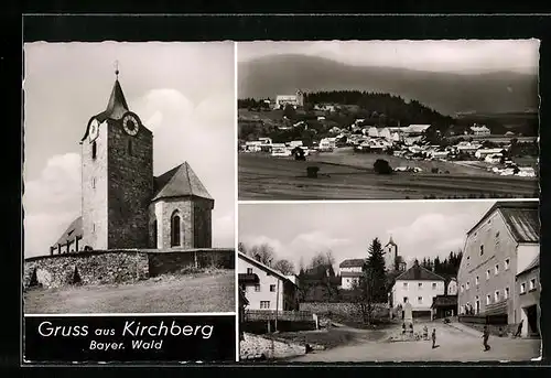 AK Kirchberg im Bayer. Wald, Generalansicht, an der alten kirche