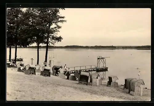 AK Klausdorf bei Zossen, Sprungturm im Strandbad