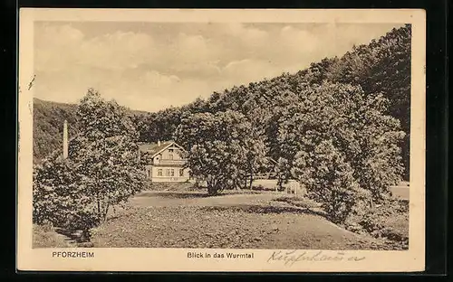 AK Pforzheim, Blick in das Wurmtal