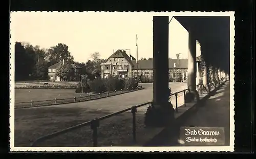 Foto-AK Bad Saarow, Blick auf den bahnhofsplatz