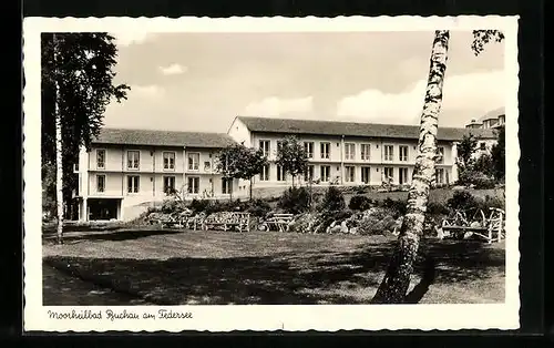 AK Buchau am Federsee, Gartenseite des Moorheilbad