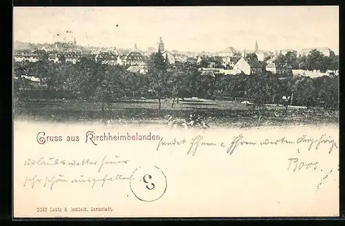 AK Kirchheimbolanden, Panorama der Stadt von den Feldern aus