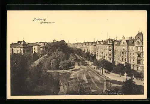 AK Augsburg, Stadtvillen in der Kaiserstrasse