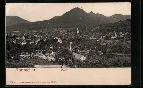 AK Annweiler, Totalansicht mit Blick zur Kirche