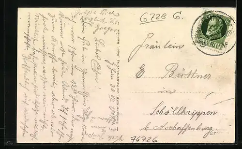 AK Germersheim a. Rhein, Partie auf dem Kirchenplatz