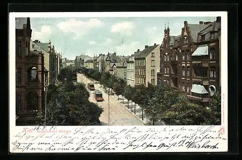 AK Kiel, Strassenbahnen auf der Holtenauer Strasse