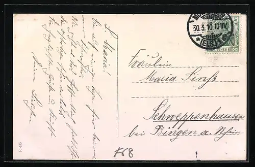 AK Mülhausen i. E., Schwarzwaldplatz mit Land- und Amtsgericht