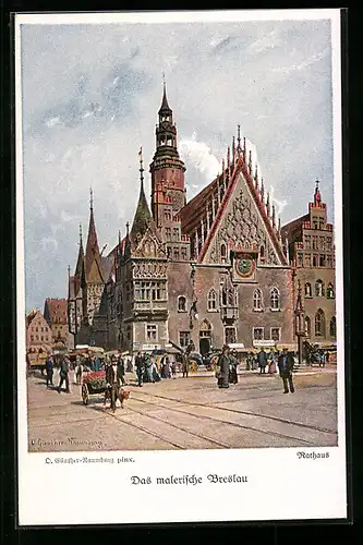 Künstler-AK Breslau, Rathaus