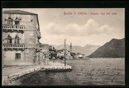 AK Cattaro, Perasto, vista dall` ovest