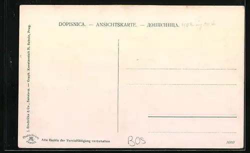AK Sarajevo, Teilansicht aus der Vogelschau