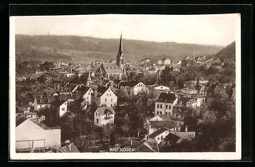 AK Bad Kösen, Ortsansicht aus der Vogelschau